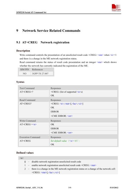 this SIM5218 AT command manual - Cooking Hacks