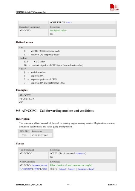 this SIM5218 AT command manual - Cooking Hacks