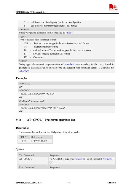this SIM5218 AT command manual - Cooking Hacks