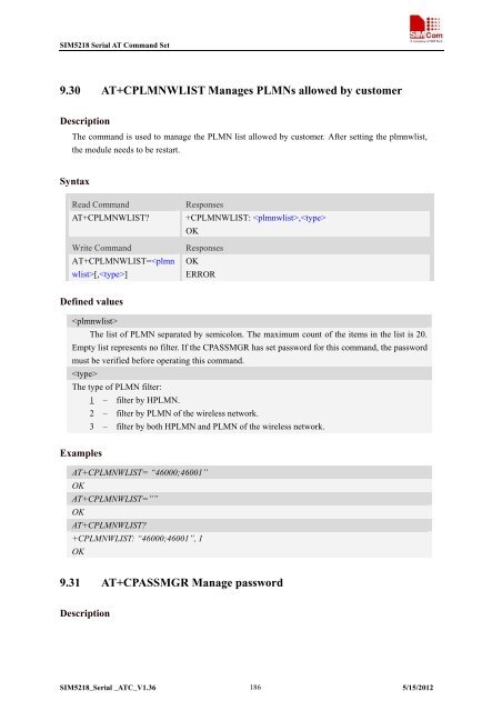 this SIM5218 AT command manual - Cooking Hacks