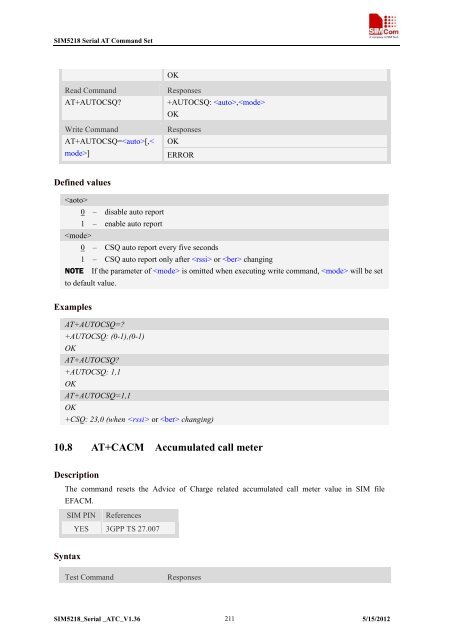 this SIM5218 AT command manual - Cooking Hacks