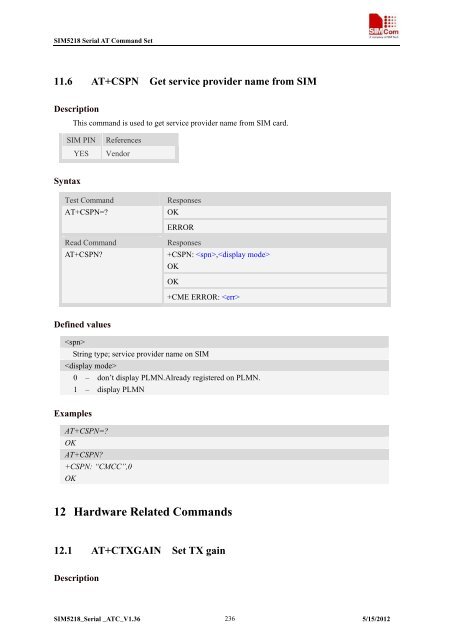 this SIM5218 AT command manual - Cooking Hacks