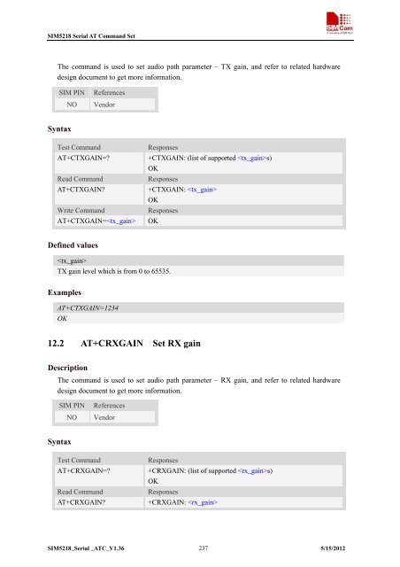 this SIM5218 AT command manual - Cooking Hacks