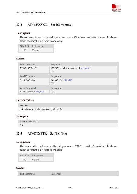 this SIM5218 AT command manual - Cooking Hacks