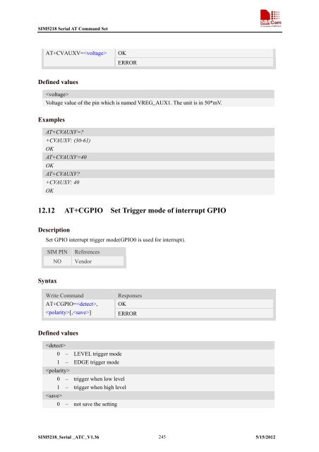 this SIM5218 AT command manual - Cooking Hacks