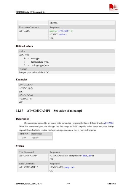 this SIM5218 AT command manual - Cooking Hacks