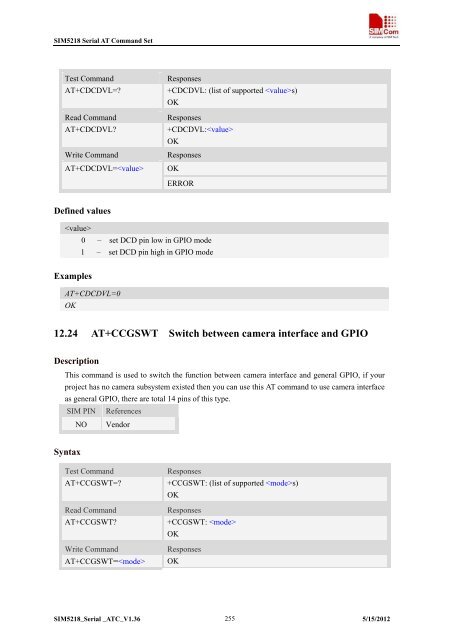 this SIM5218 AT command manual - Cooking Hacks