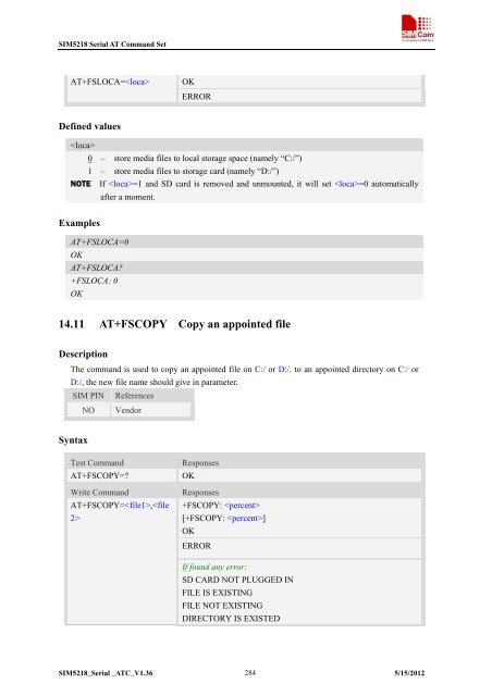 this SIM5218 AT command manual - Cooking Hacks