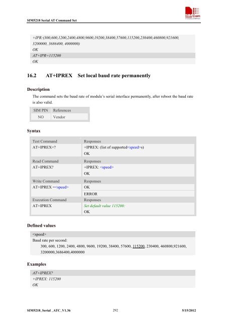 this SIM5218 AT command manual - Cooking Hacks