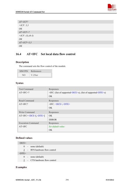 this SIM5218 AT command manual - Cooking Hacks