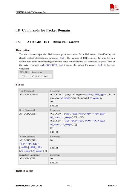 this SIM5218 AT command manual - Cooking Hacks