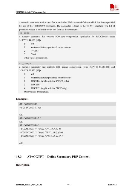 this SIM5218 AT command manual - Cooking Hacks