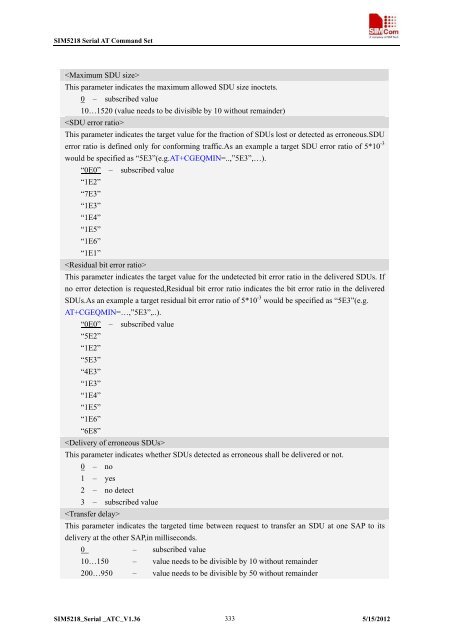 this SIM5218 AT command manual - Cooking Hacks