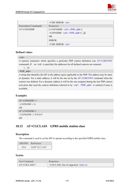 this SIM5218 AT command manual - Cooking Hacks