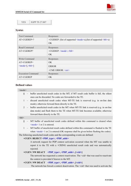 this SIM5218 AT command manual - Cooking Hacks