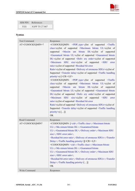 this SIM5218 AT command manual - Cooking Hacks