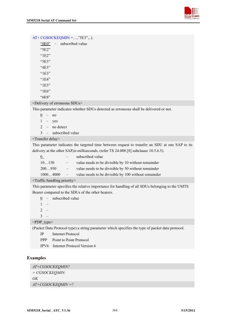 this SIM5218 AT command manual - Cooking Hacks