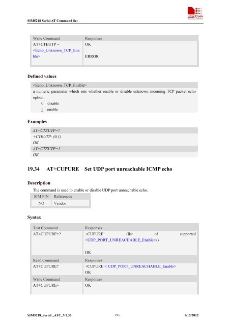this SIM5218 AT command manual - Cooking Hacks