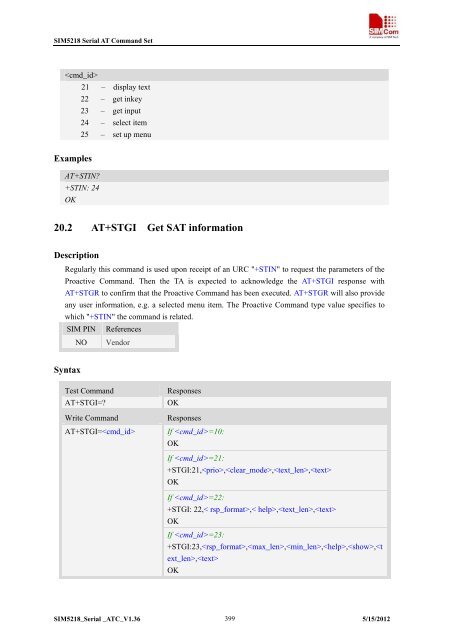 this SIM5218 AT command manual - Cooking Hacks