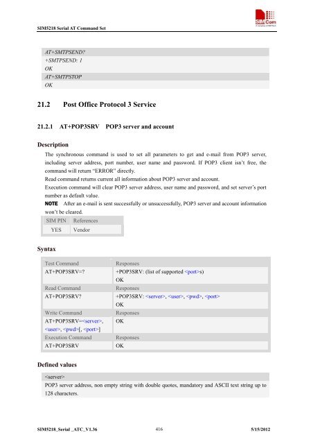 this SIM5218 AT command manual - Cooking Hacks