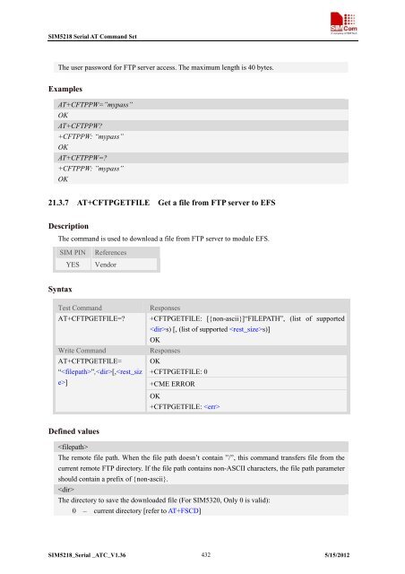 this SIM5218 AT command manual - Cooking Hacks