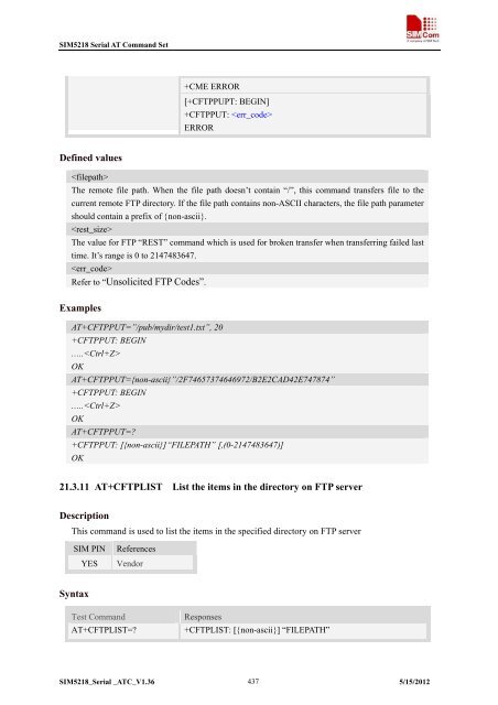 this SIM5218 AT command manual - Cooking Hacks