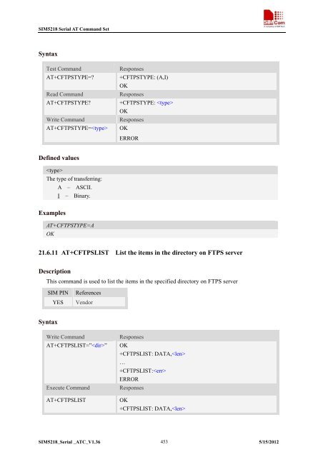 this SIM5218 AT command manual - Cooking Hacks