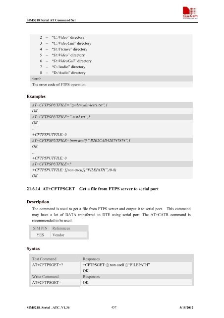 this SIM5218 AT command manual - Cooking Hacks