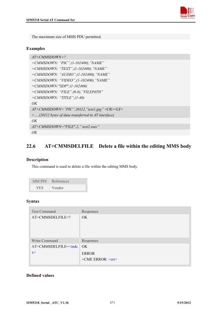 this SIM5218 AT command manual - Cooking Hacks