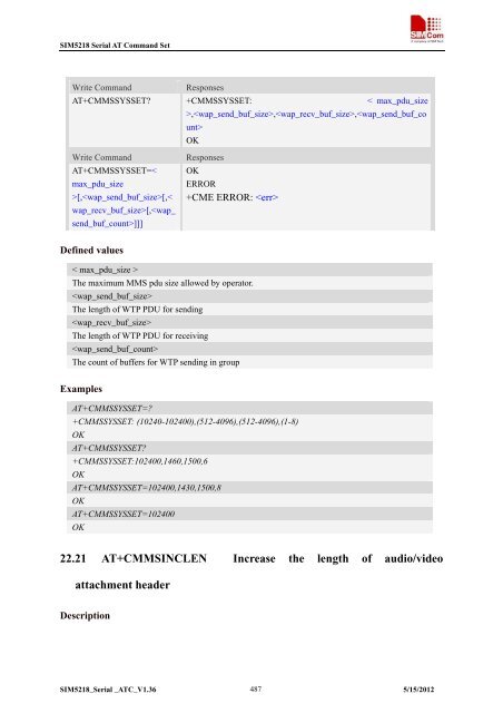 this SIM5218 AT command manual - Cooking Hacks