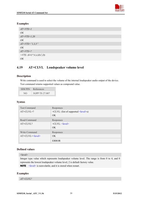 this SIM5218 AT command manual - Cooking Hacks