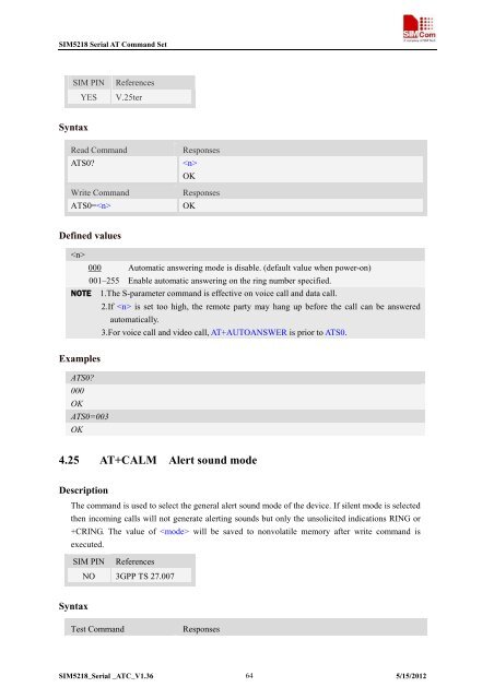 this SIM5218 AT command manual - Cooking Hacks