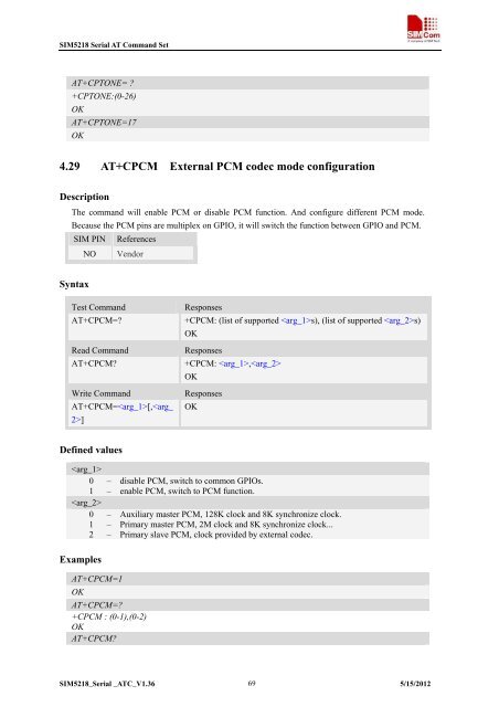 this SIM5218 AT command manual - Cooking Hacks