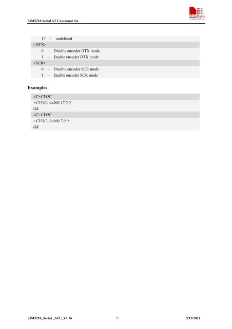 this SIM5218 AT command manual - Cooking Hacks