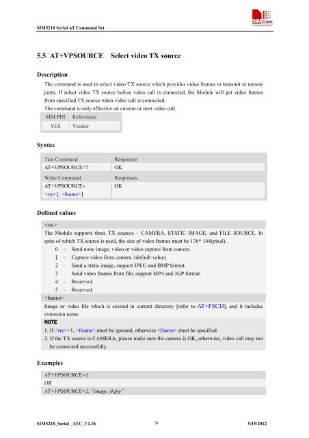 this SIM5218 AT command manual - Cooking Hacks