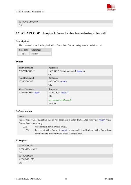 this SIM5218 AT command manual - Cooking Hacks