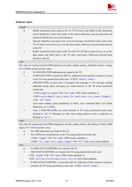 this SIM5218 AT command manual - Cooking Hacks