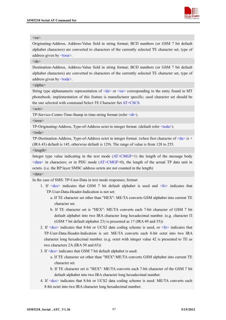 this SIM5218 AT command manual - Cooking Hacks