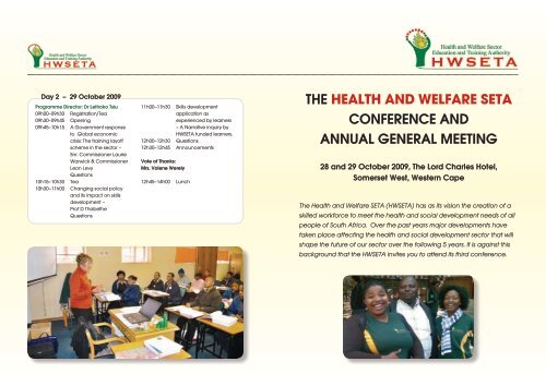 the health and welfare seta conference and annual general meeting