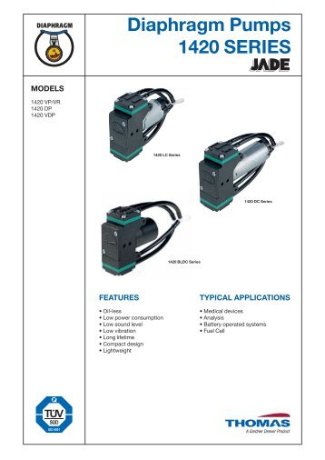 Diaphragm Pumps 1420 SERIES - Rtpumps.ch