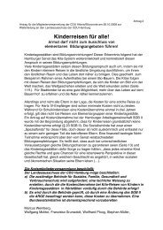 Antrag 2 - Kinderreisen - CDU-Altona/Elbvororte