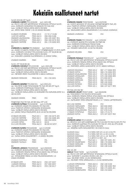 vuosikirja 2003 - Suomen Dobermannyhdistys