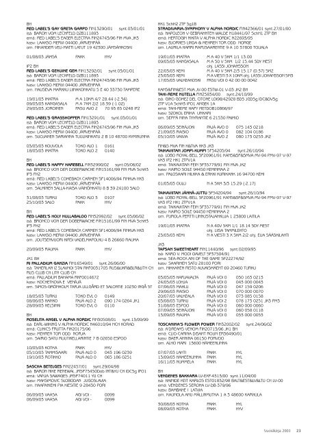 vuosikirja 2003 - Suomen Dobermannyhdistys