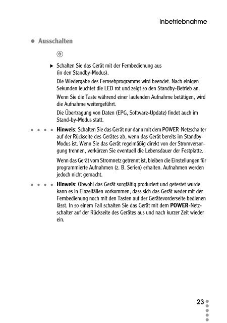 Bedienungsanleitung (PDF) - Technotrend GÃƒÂ–RLER