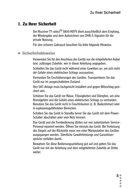 Bedienungsanleitung (PDF) - Technotrend GÃƒÂ–RLER