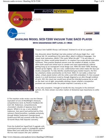 shanling scd-t200 cd tube player review - 6moons ... - usa tube audio