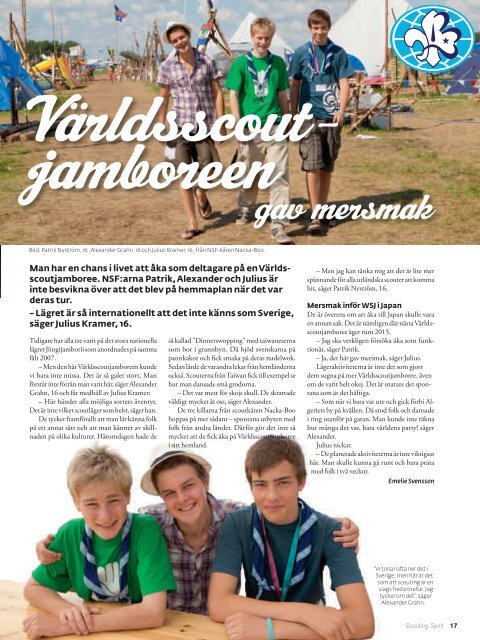 Scouting Spirit nr 3 2011 - NykterhetsrÃ¶relsens ScoutfÃ¶rbund