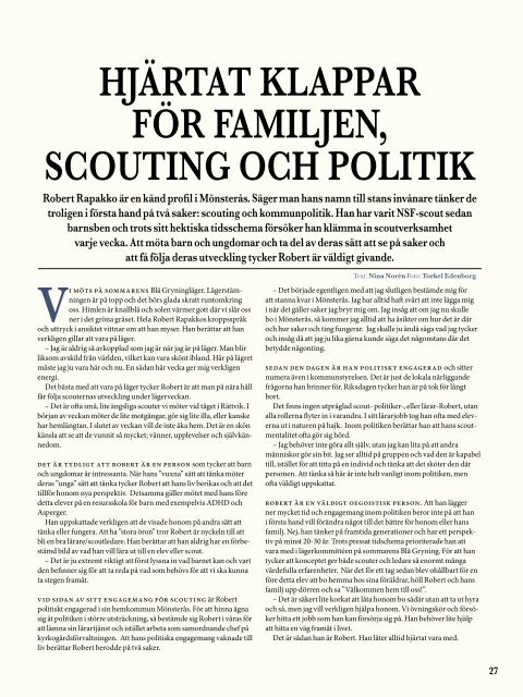 Scouting Spirit nr 3 2013 - NykterhetsrÃ¶relsens ScoutfÃ¶rbund