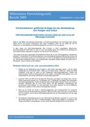 MDG-Report 2009 - UN-Millenniumkampagne