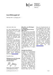 Bildungsbrief 2011 - Nr. 01 - bwd Bern